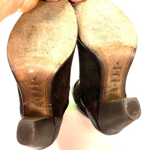 HUDSON LONDON Chocolate Suede Double Buckle Ankle Boots, 8 - Picture 6 of 6